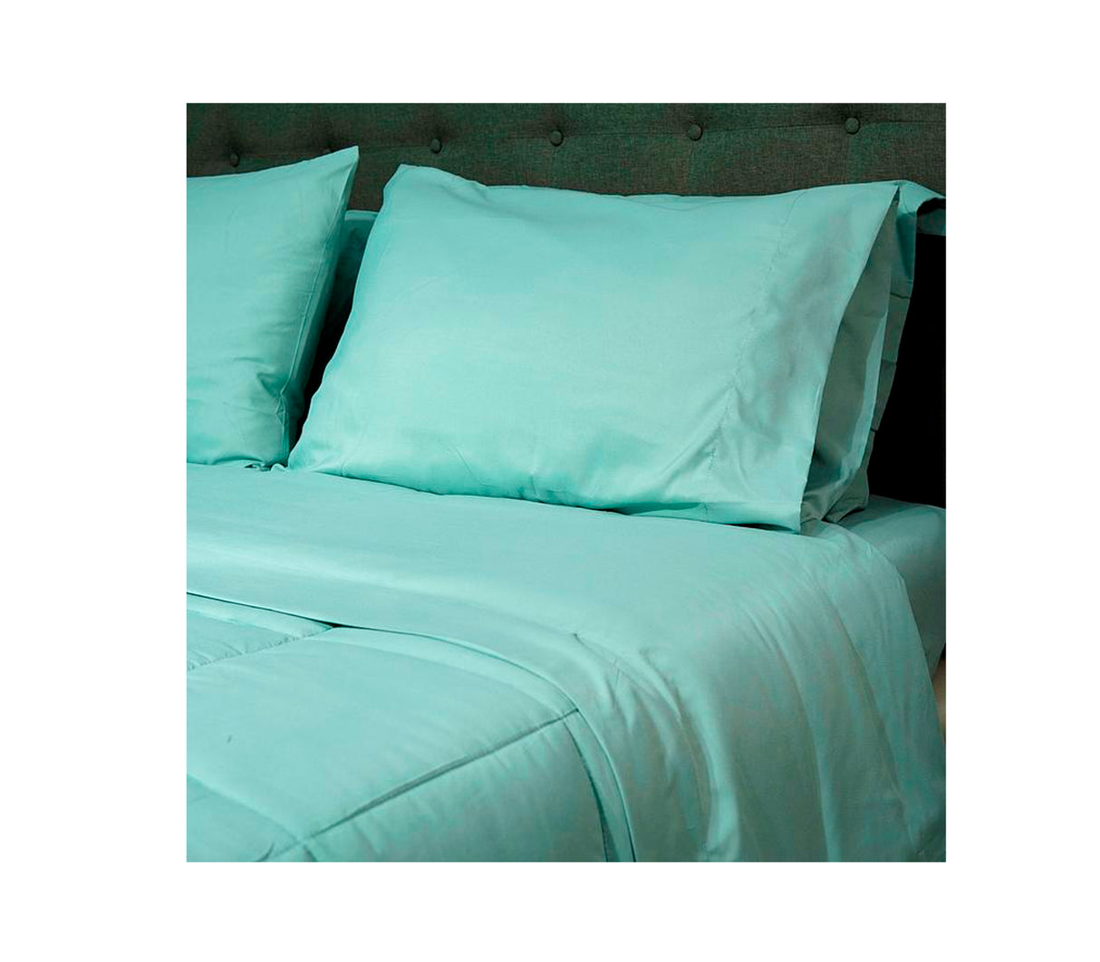 Juego de sábana microfibra matrimonial unicolor Ama de Casa