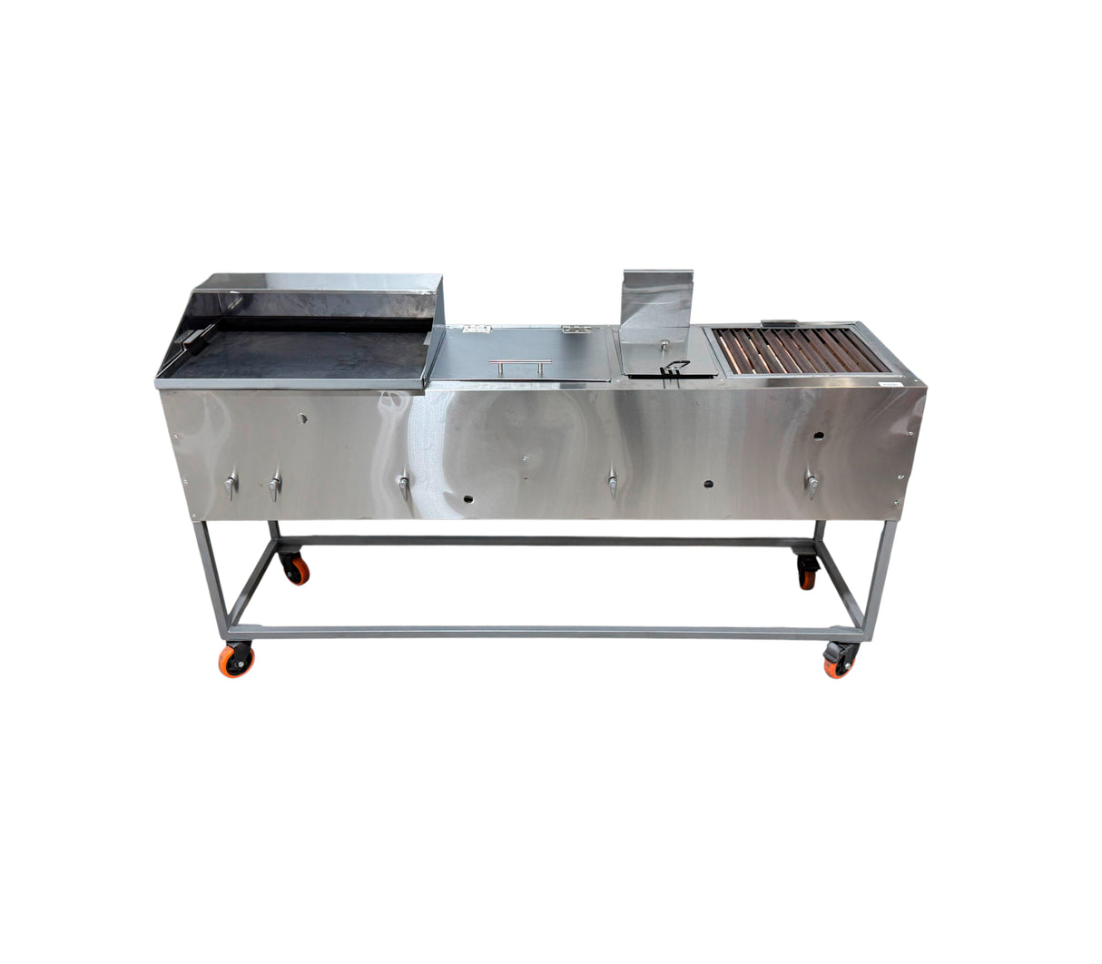 Plancha-baño de maría-freidora/grill forrado con ruedas Baldirio