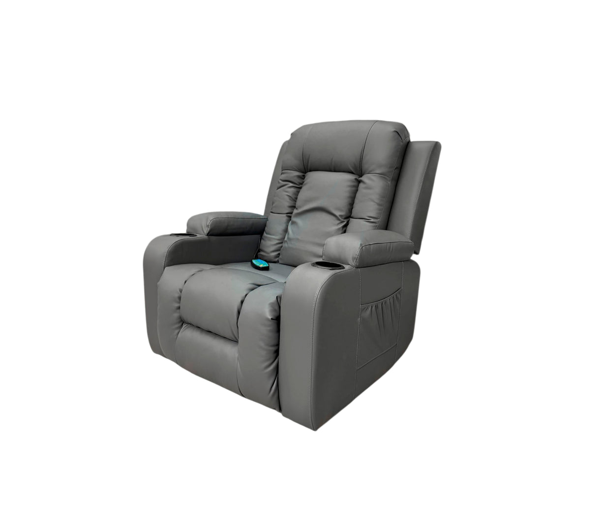 Poltrona/sillón reclinable y elevador 89x97x104/89x165x82 bipiel/grey Powerfik