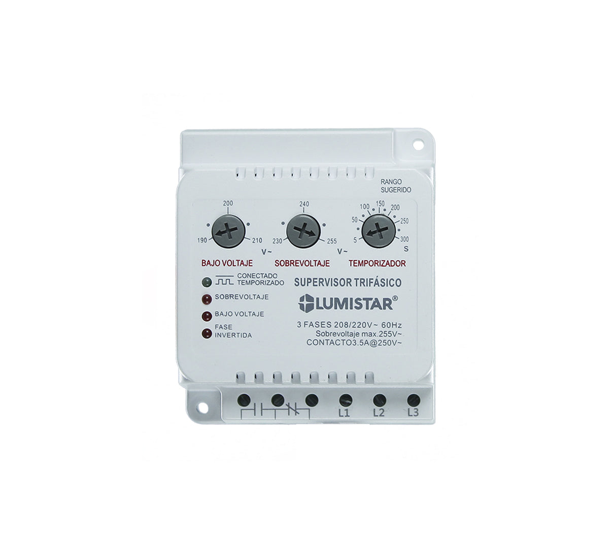 Protector de Voltaje para Equipos Trifásicos 220V Lumistar