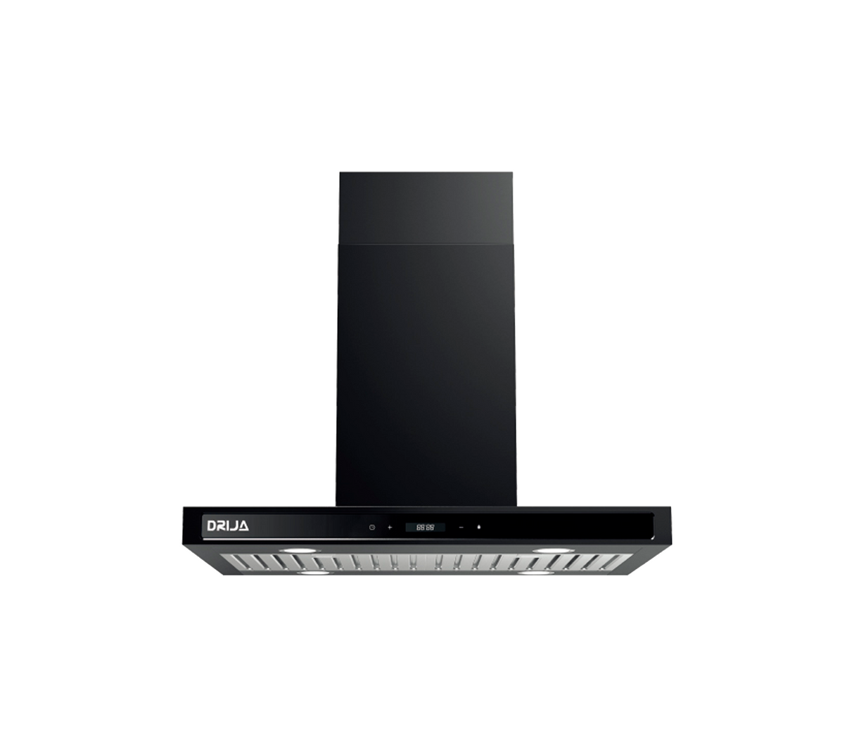 Campana Quadrato isla 76 110v 75x50x88cm negra Drija