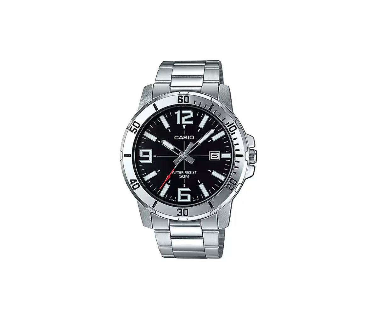 Reloj analógico para caballero correa de acero inoxidable Casio