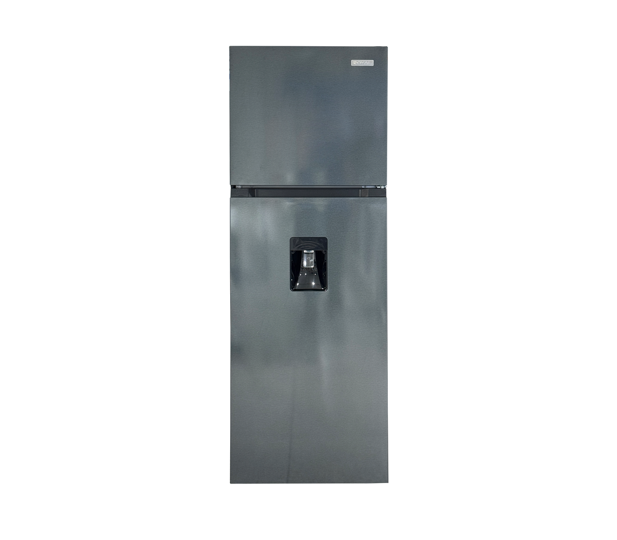 Nevera Top Mount 15 pies sin escarcha con dispensador gris Royal