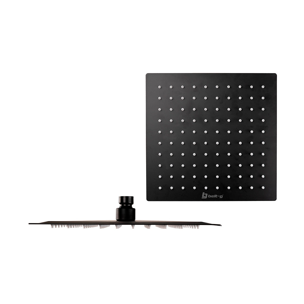 Regadera Anticalcarea 10" ultra plana cuadrada black Belt-G