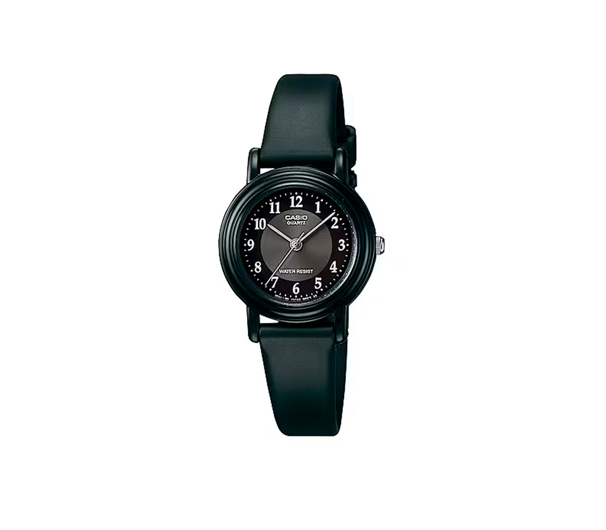 Reloj análogo casual correa de resina negro Casio