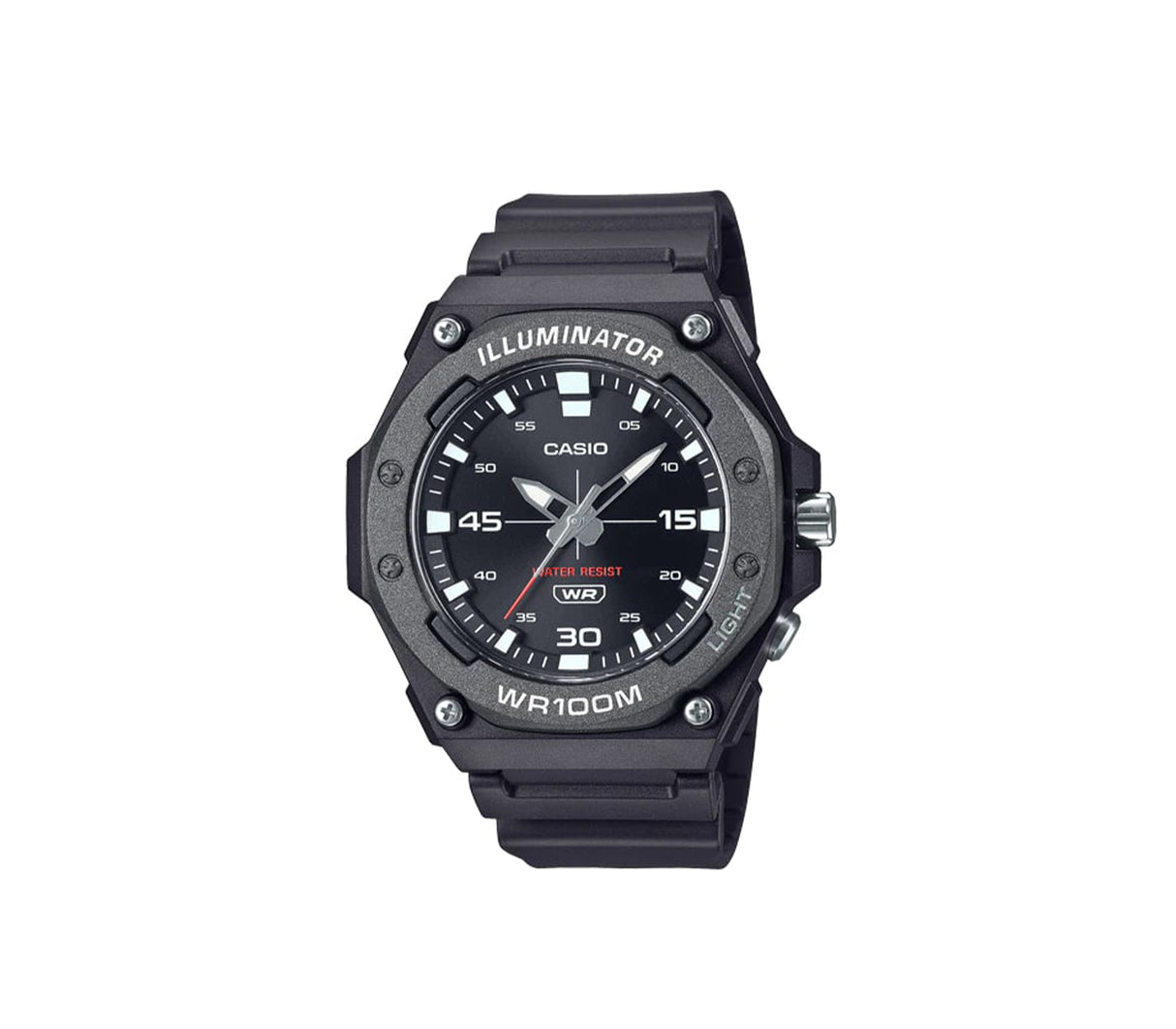 Reloj analógico deportivo para caballero negro Casio