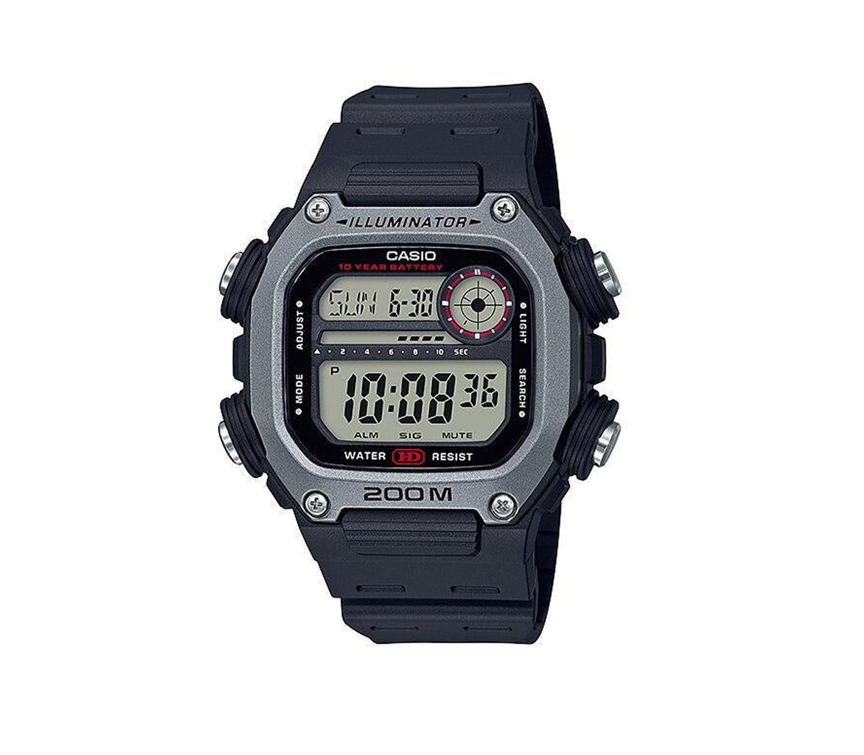 Reloj digital deportivo para caballero negro/gris Casio