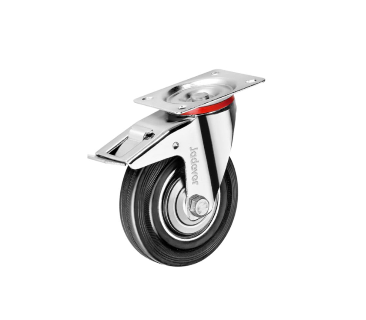 Rueda solida giratoria con frena 8" Jadever