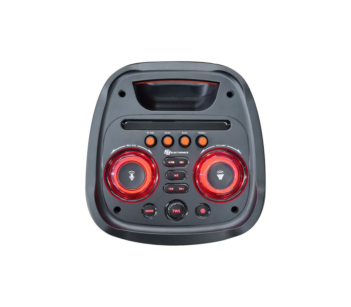 Corneta recargable 8" x2 tf/usb/pant. Led 80w/100w Sj Electronics