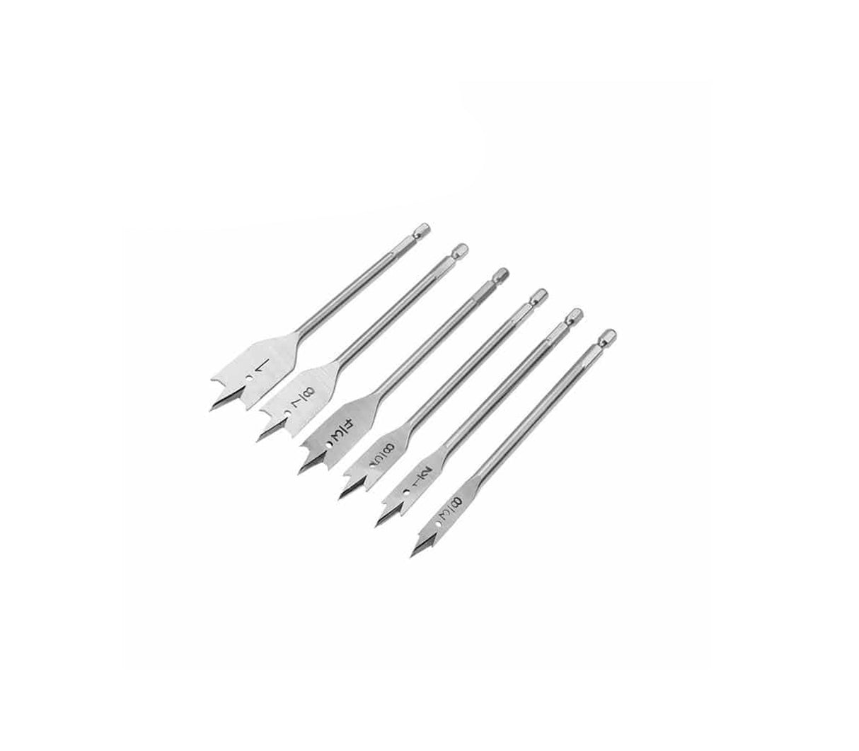 Set de 6 piezas de brocas planas para madera 3/8" a 1" Tolsen