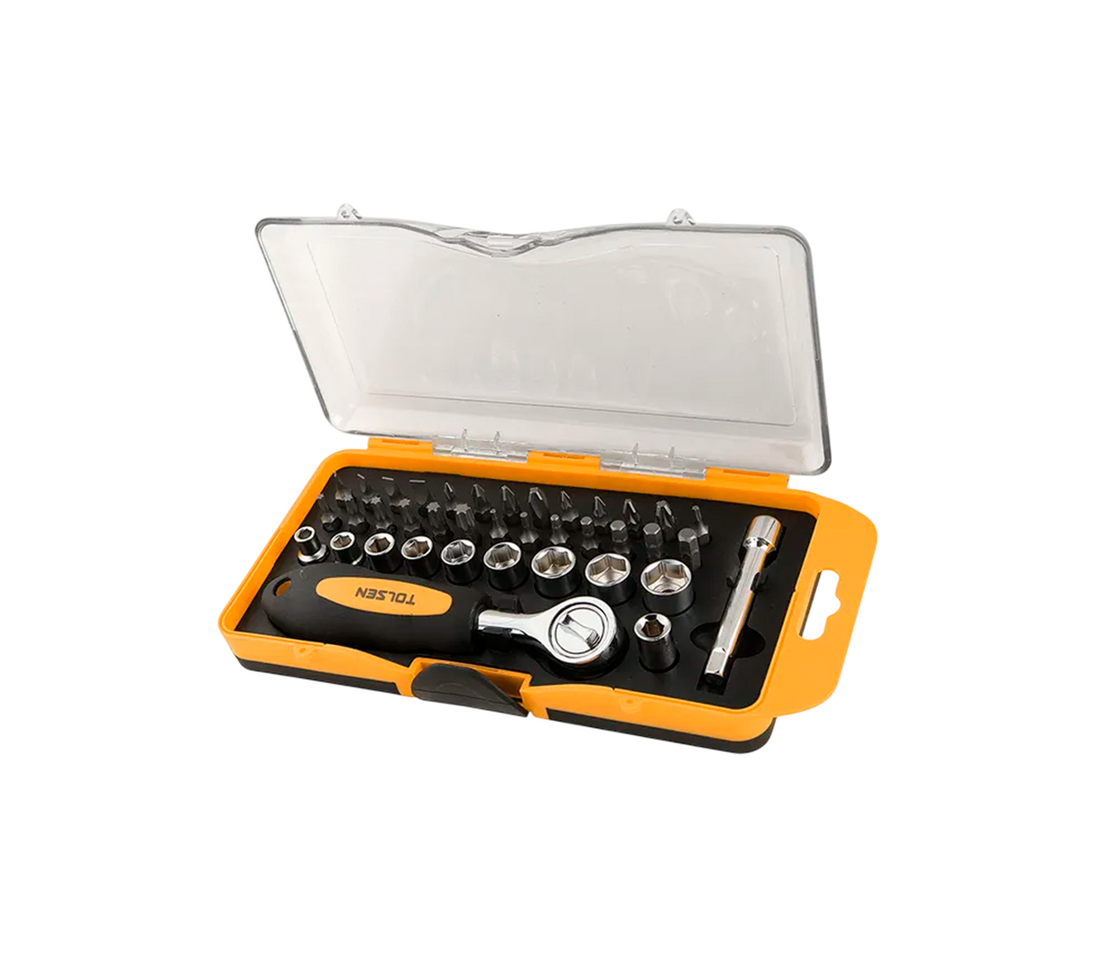 Set de puntas p/destornillador y dados 38 pzas Tolsen