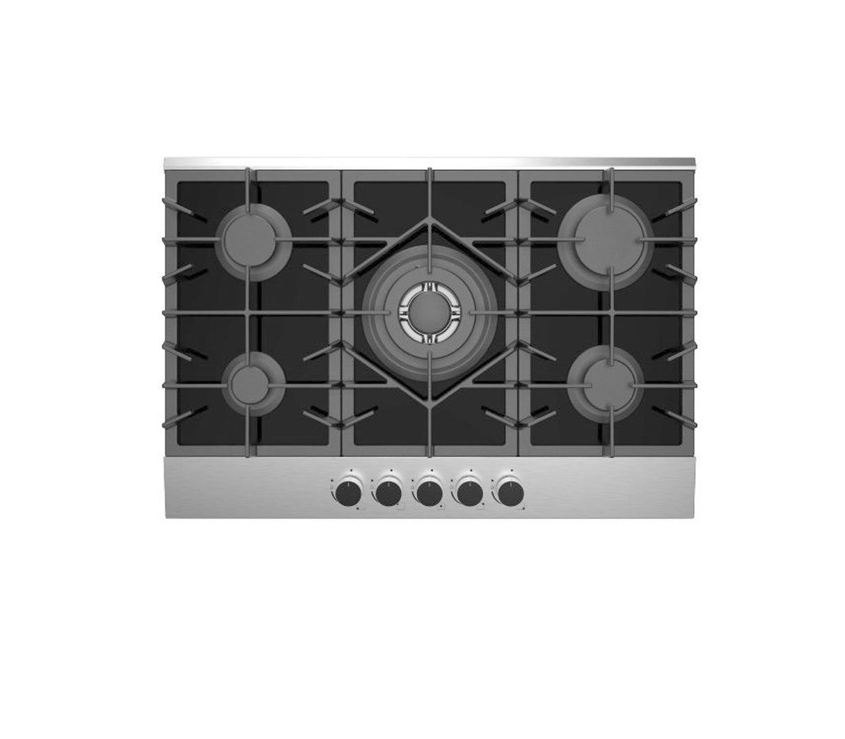 Tope de cocina a gas vitro-acero Ferrara pro 5 hornillas 76cm Drija