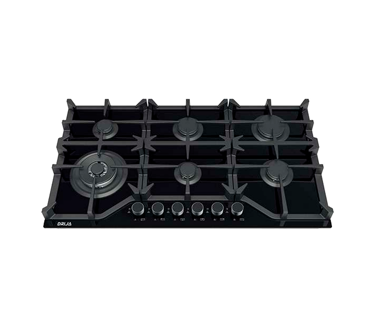 Tope de cocina a gas toscana 91 6h 91x51x10.5 cm negro Drija