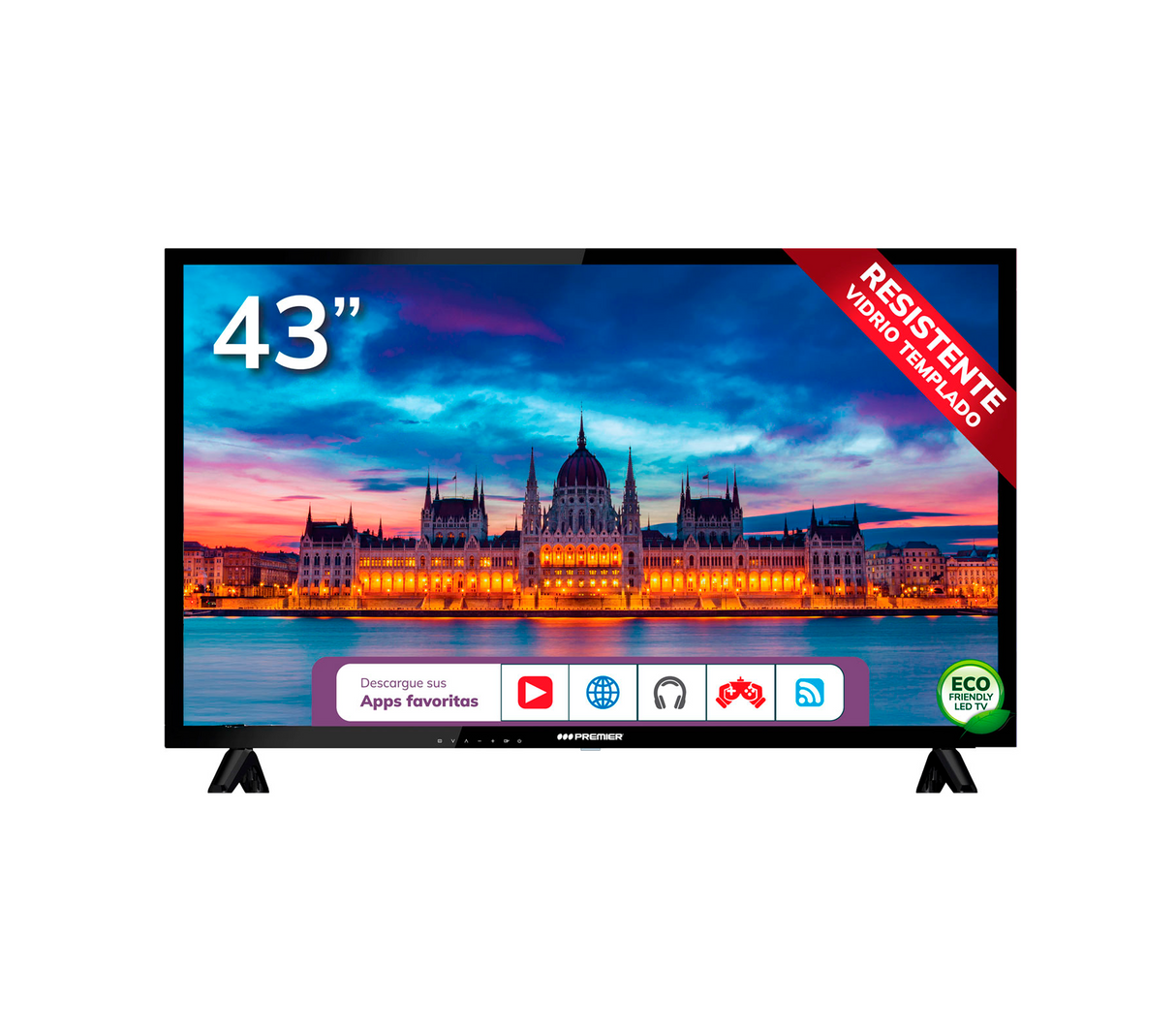 Tv 43" HD smart c/control de voz Android 14 Premier