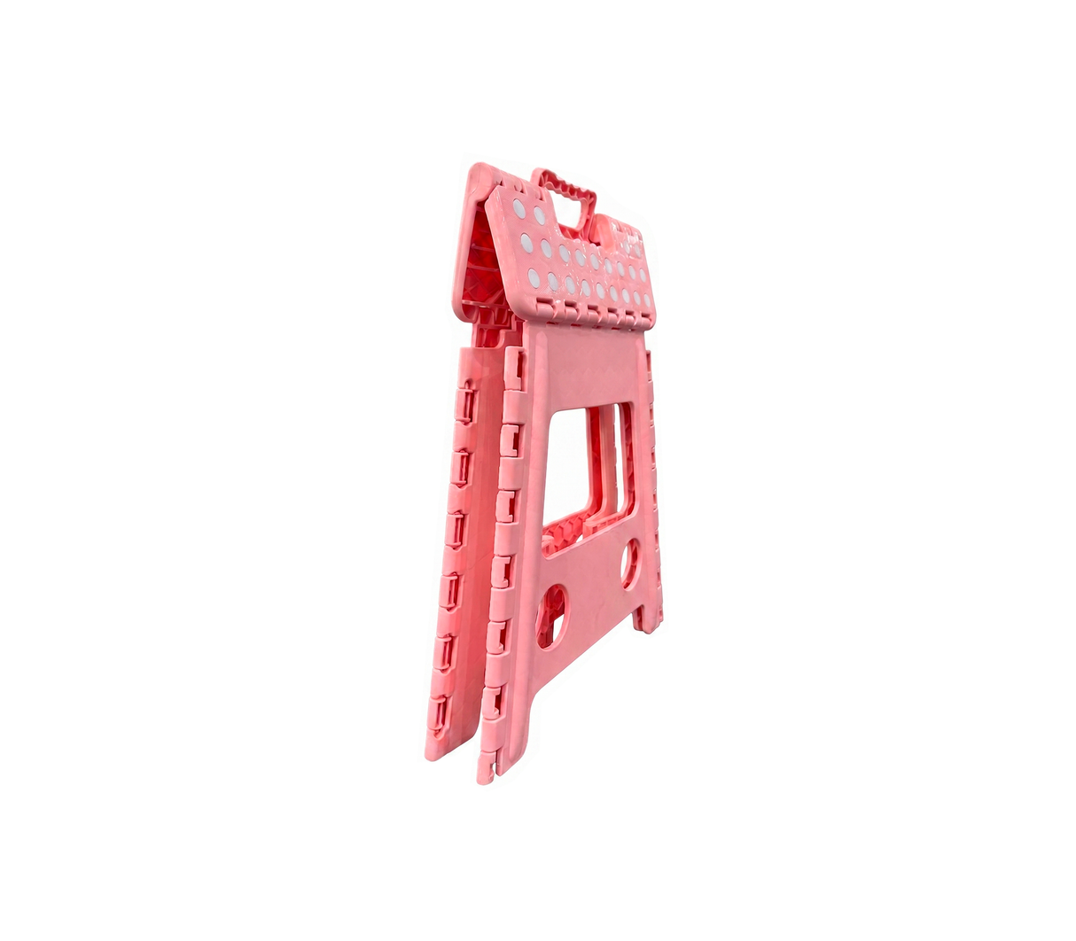 Taburete de peldaños tipo cúpula 29x22x39cm rosado EN14183 Powerfik