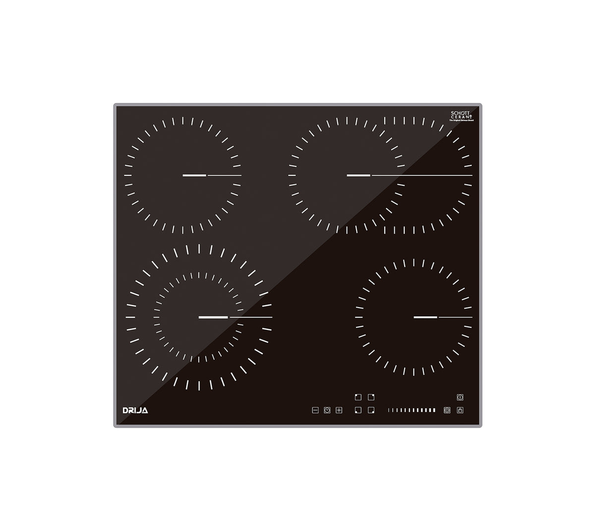 Tope de cocina eléctrico 4 hornillas 60cm negro Berlín Drija