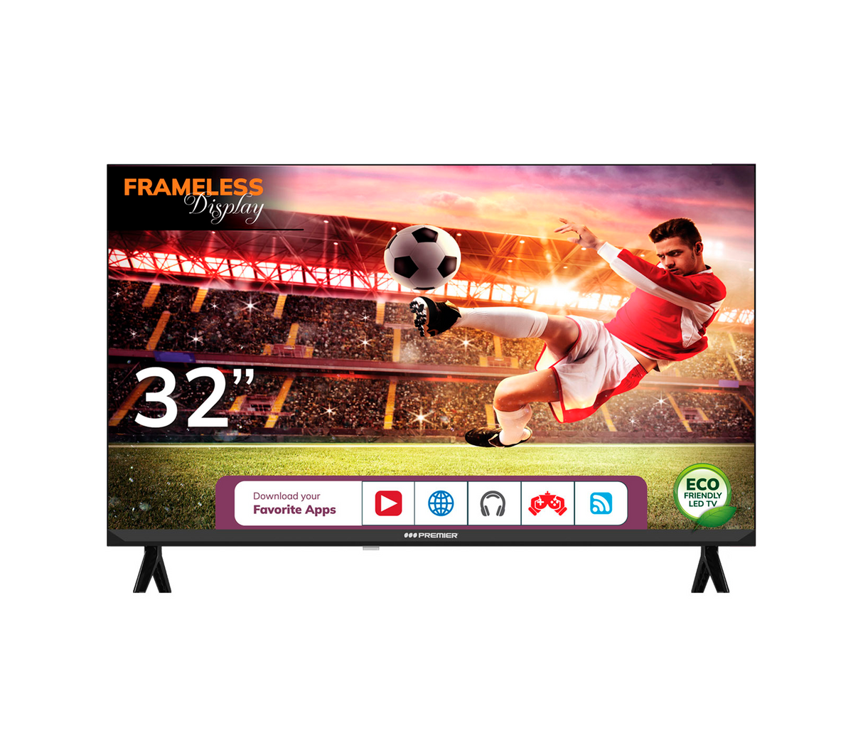 Tv 32" hd smart Android 14 con comando de voz Premier