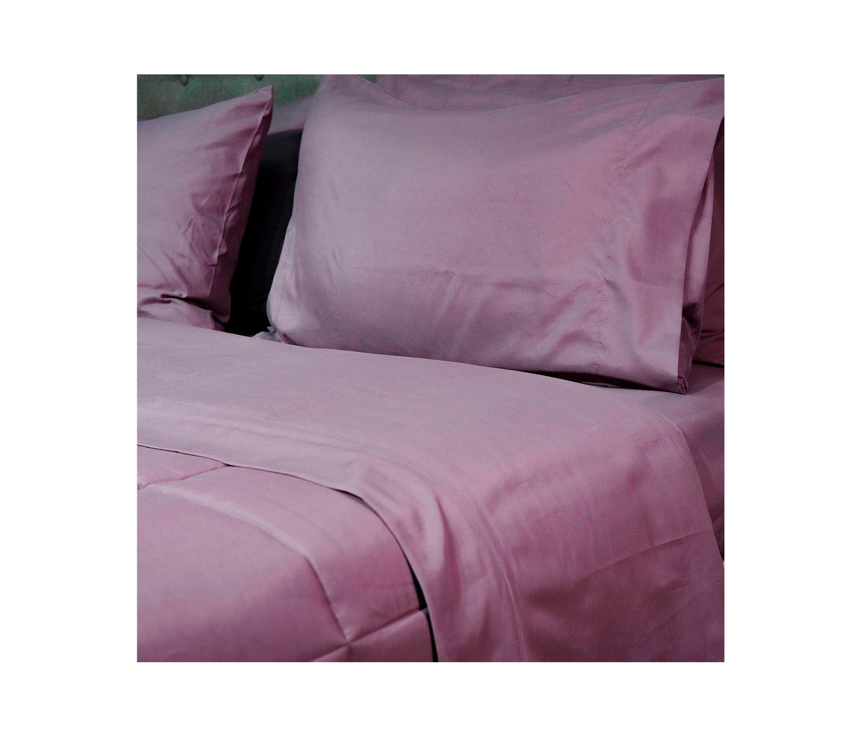 Edredón microfibra Queen unicolor malva Ama de Casa