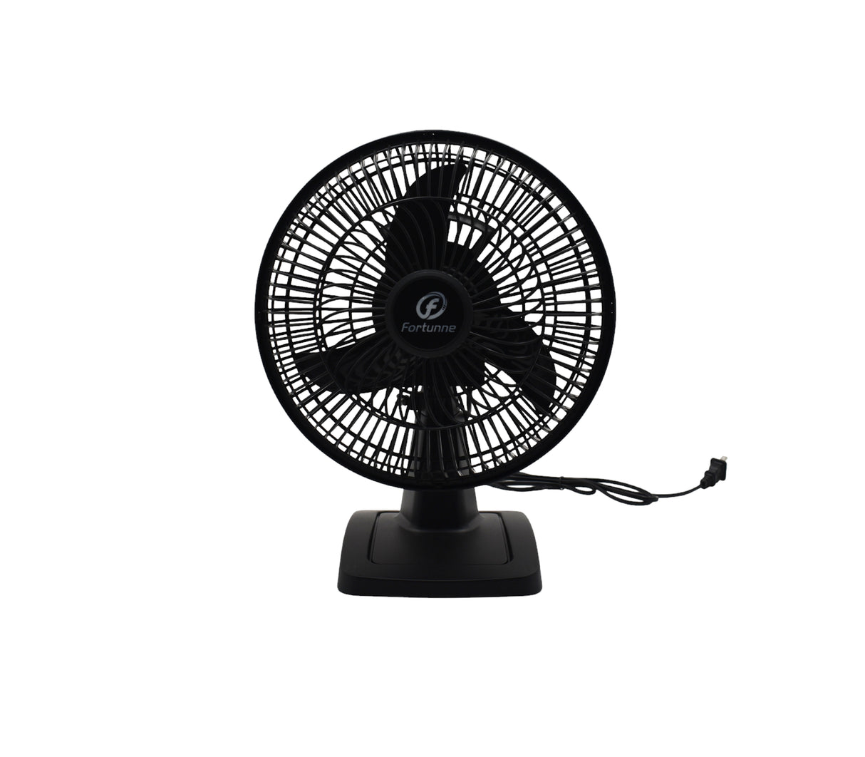 Ventilador de mesa 10" con aspa de plástico negro Fortunne