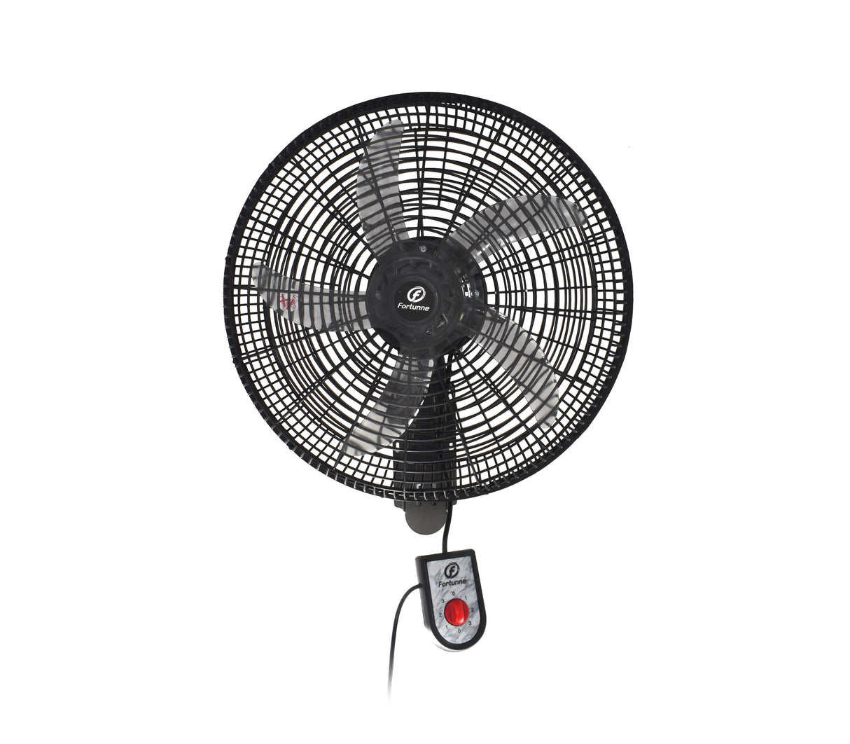 Ventilador de pared 18" 5 aspas negro Fortunne