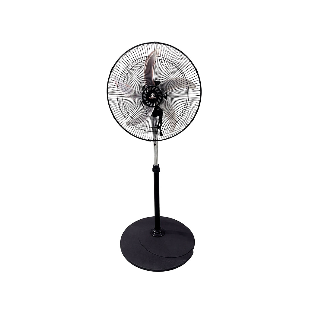 Ventilador de pedestal 5 aspas de metal base redonda Fortunne