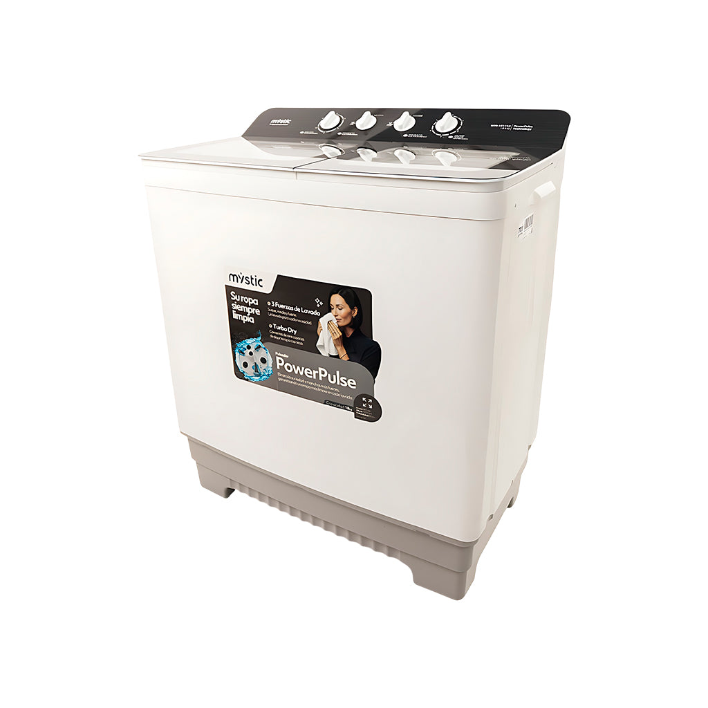 Lavadora semiautomática 18kg con bomba Mystic