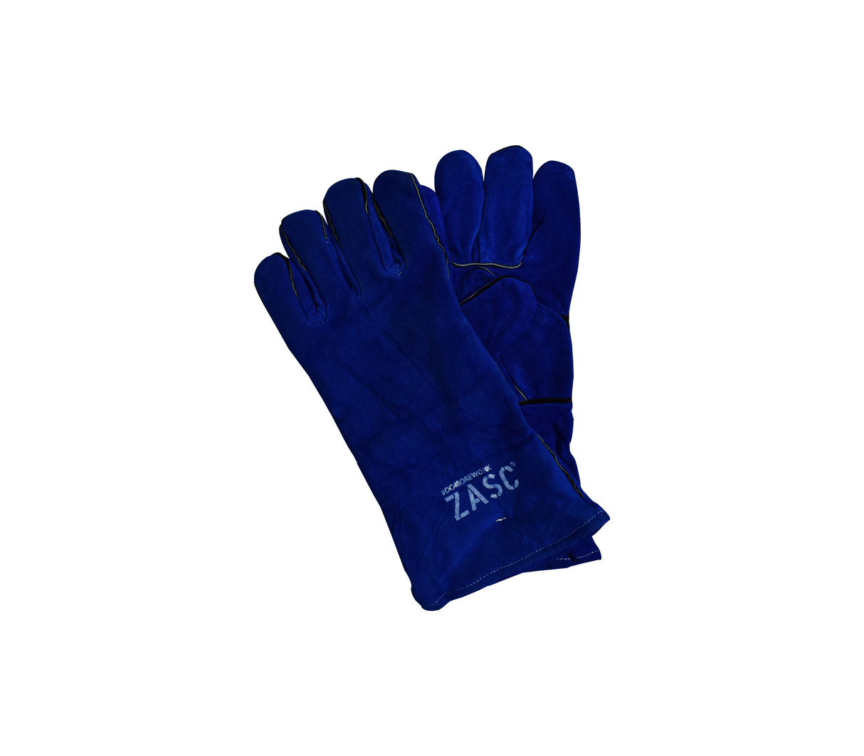 Guantes p/soldar puño largo cod.4-966 azul Zasc