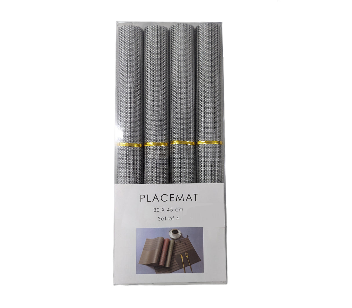 Set mantel individual unicolor 30x46cm 4 piezas PVC/Polyester Sky Home