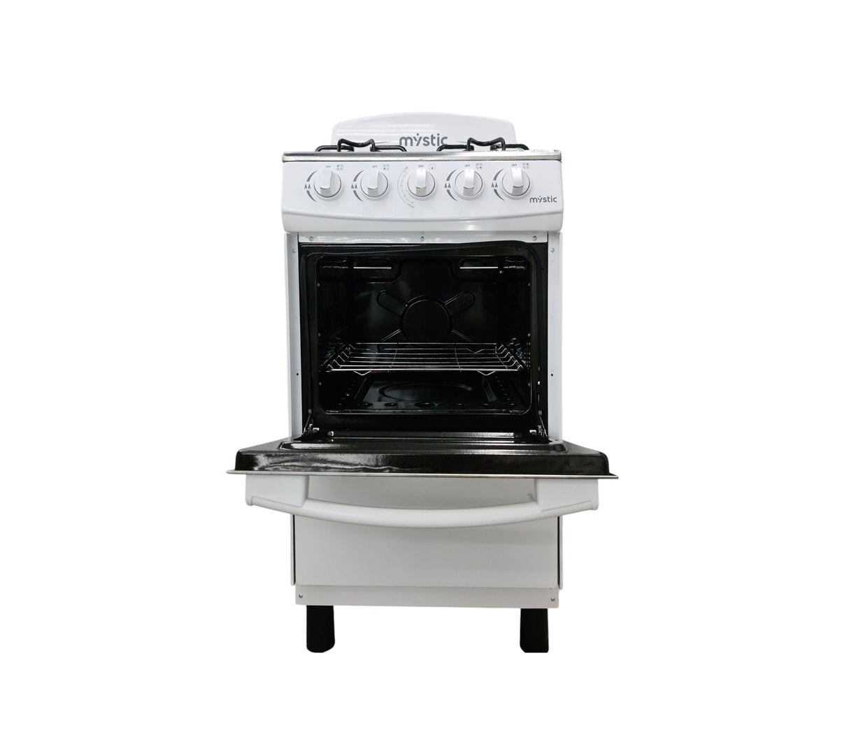 Cocina a gas agata 4 hornillas (20") blanca Mystic