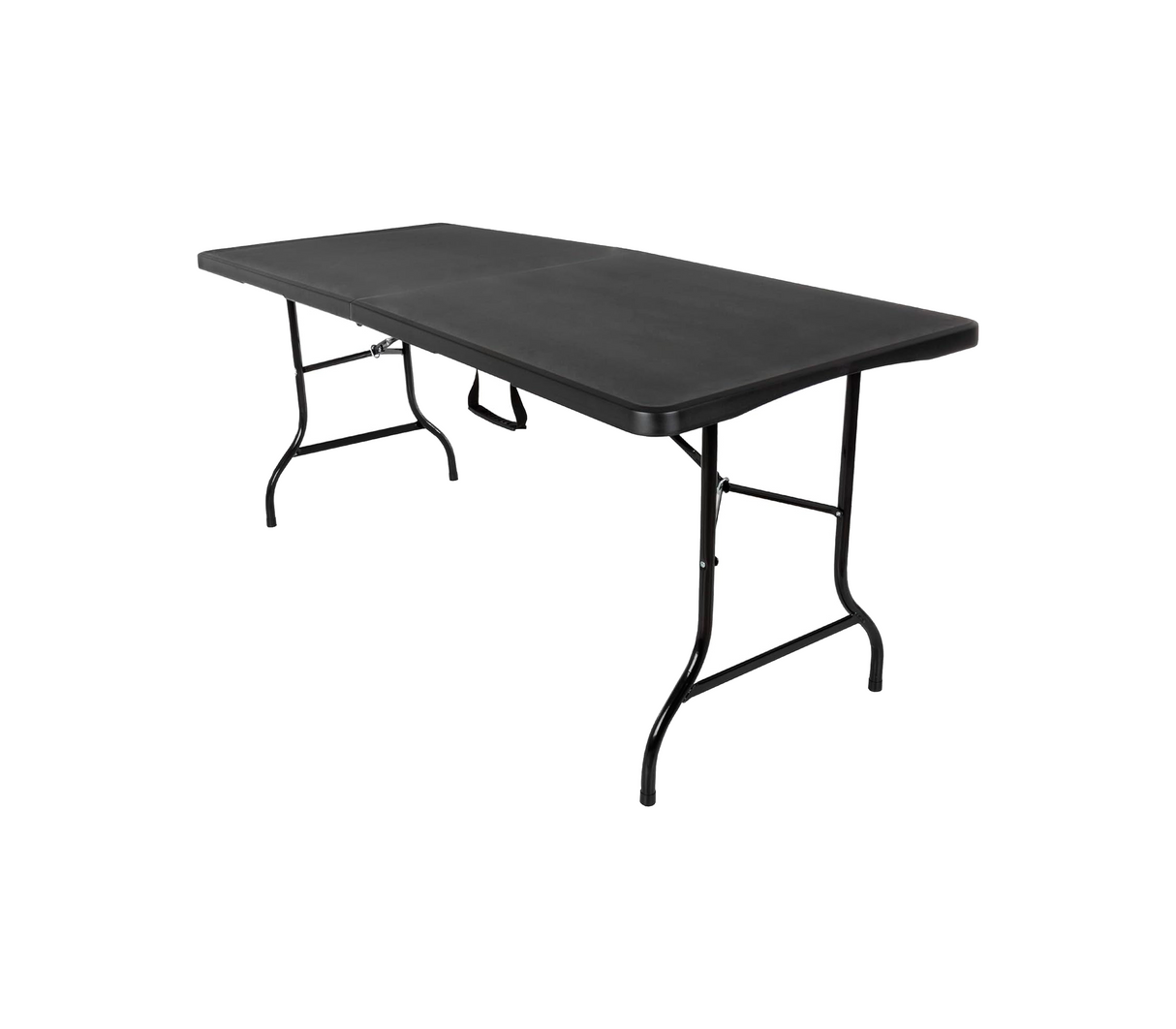 Mesa plegable rectangular 180x74x74 cm negra Powerfik