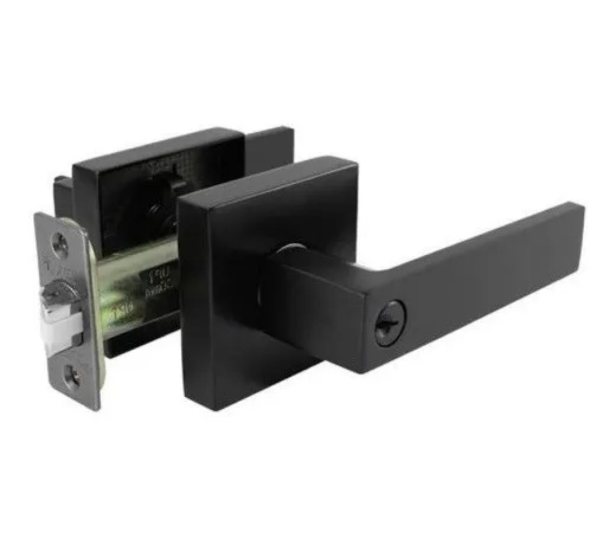 Cerradura manilla venecia dormitorio negro mate Visalock