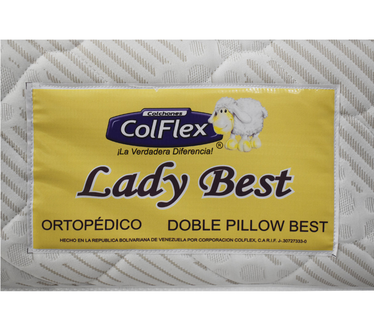 Colchón Queen (160cm X 190cm) Lady Best Ortopédico 2 Pillow Encapsulado Colflex