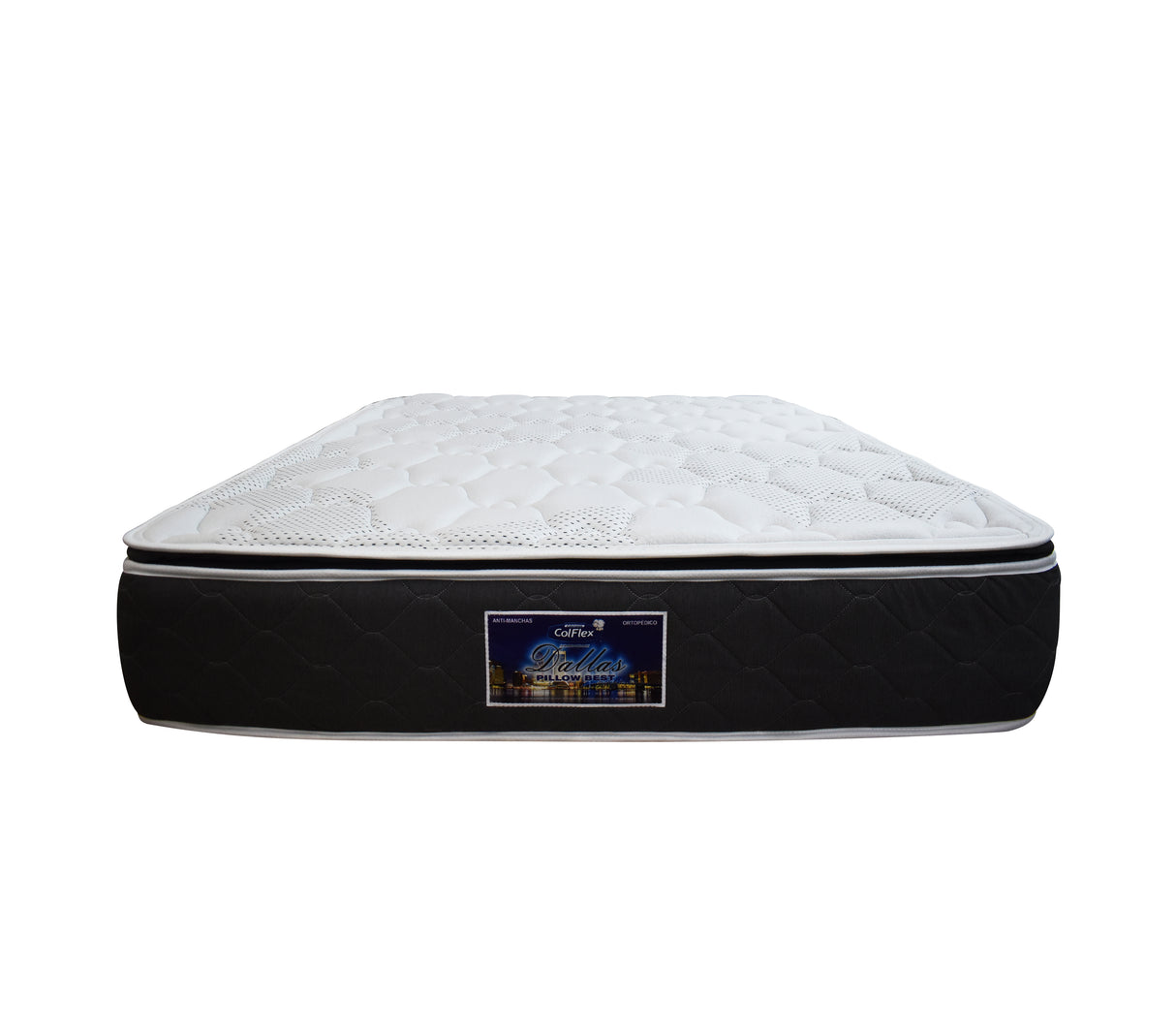 Colchón Queen (160cm X 190cm) Dallas Pillow Ortopédico Encapsulado Colflex