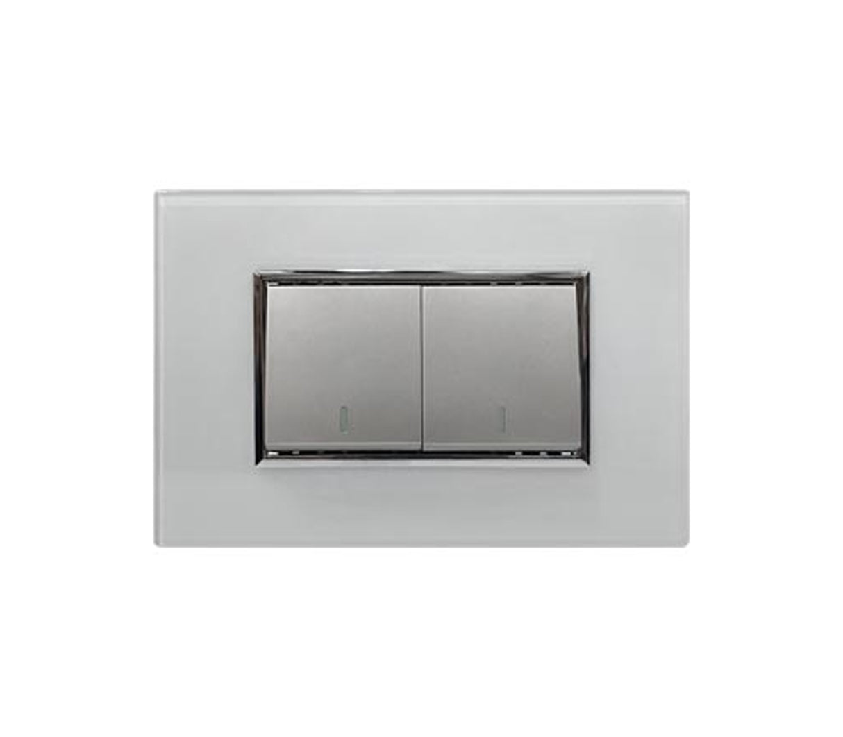 Interruptor doble acrílico blanco 1way10a 110v-250v Run