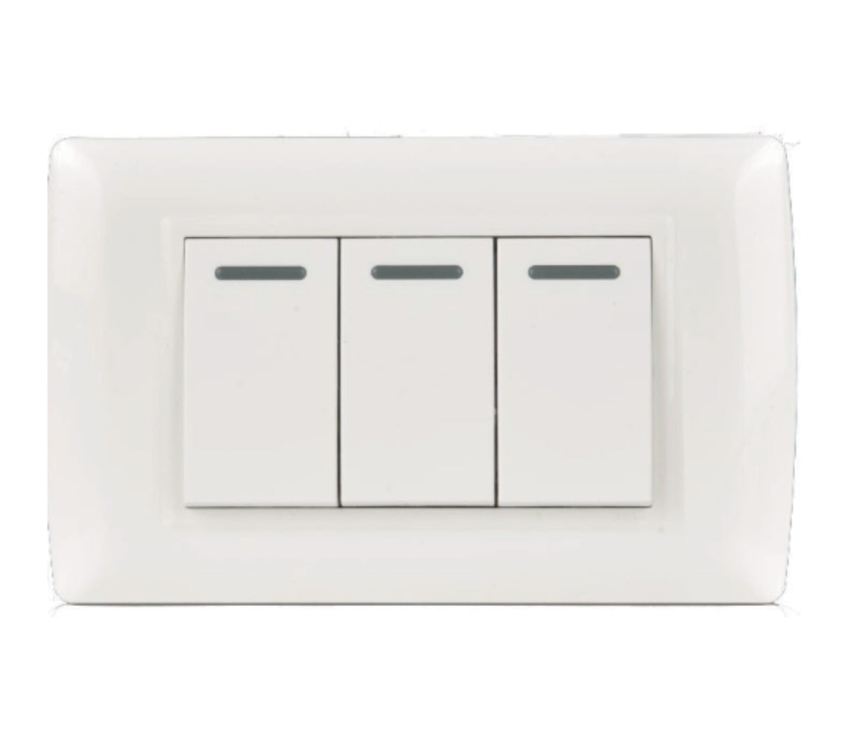 Interruptor triple blanco 10amp Isonic