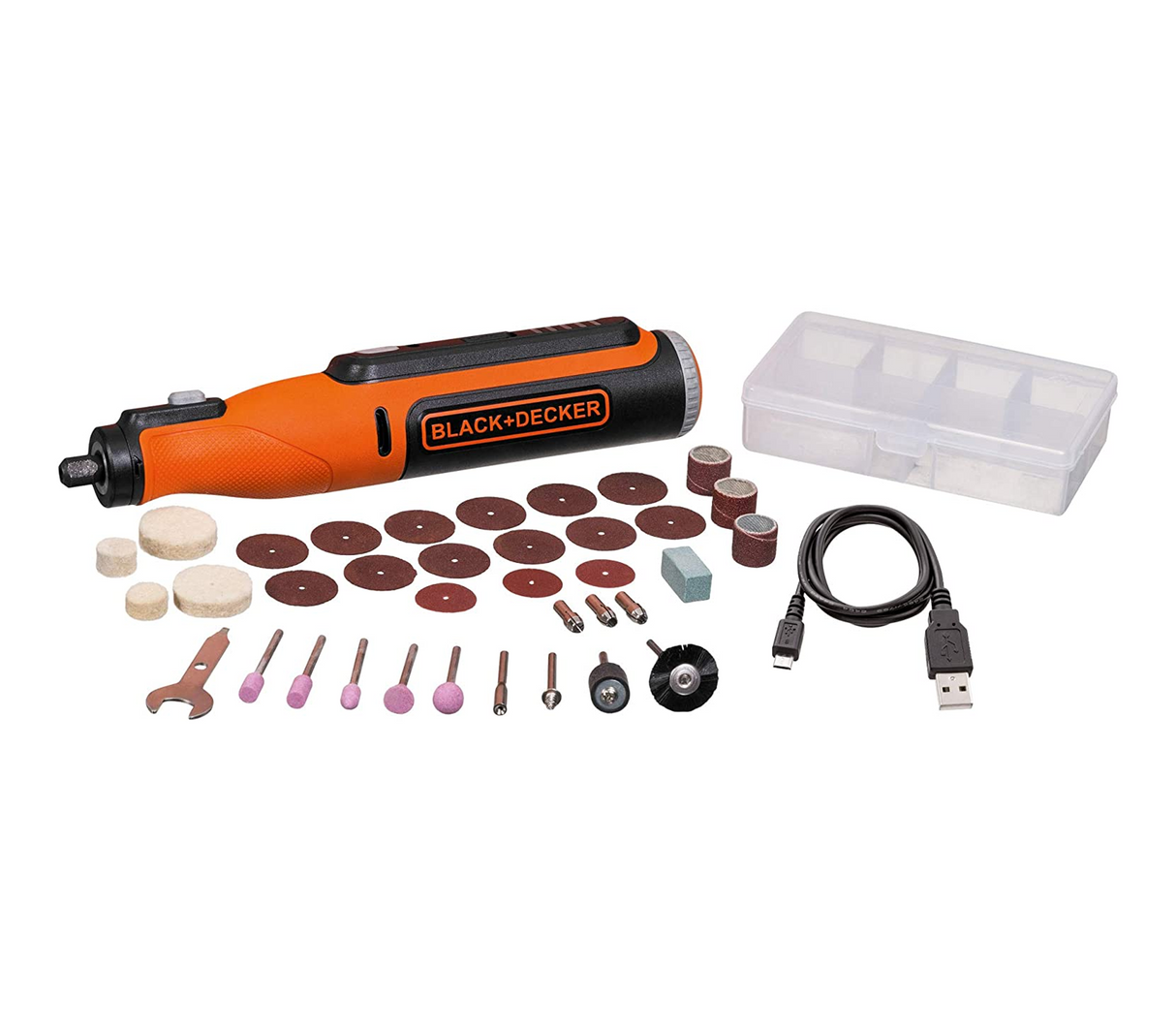 Herramienta rotativa inalámbrica con kit de accesorios 36 piezas Black & Decker