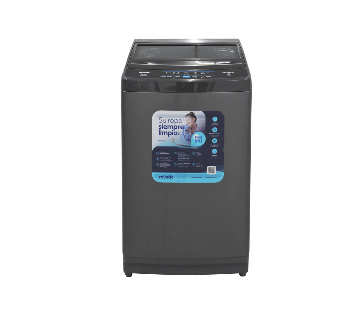 Lavadora automática 12 kg gris Mystic