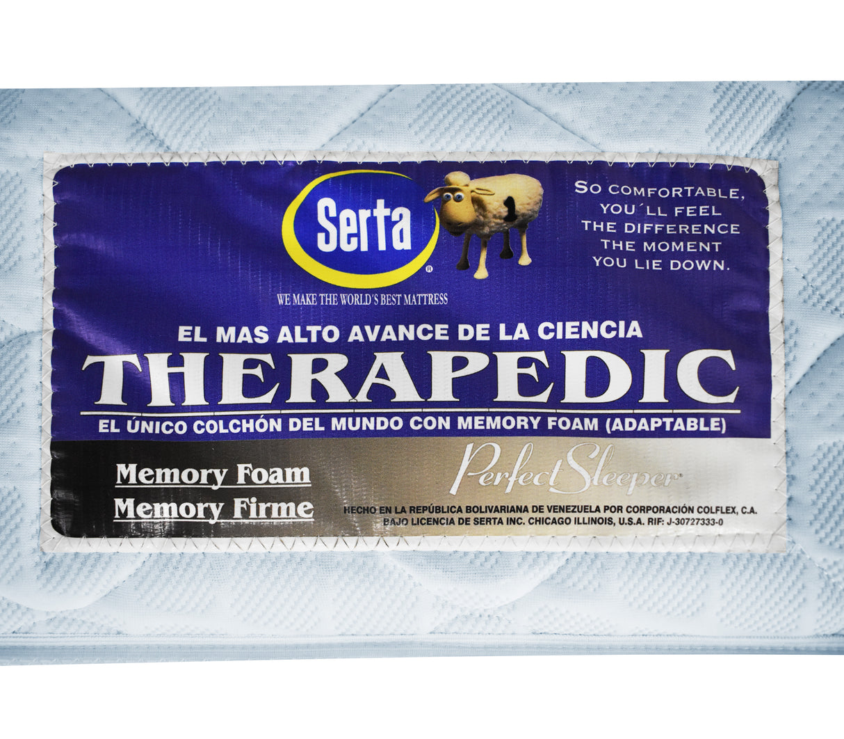 Colchón Individual (100cm X 190cm) Therapedic Ortopédico 1 Pillow Memory Foam Encapsulado Serta