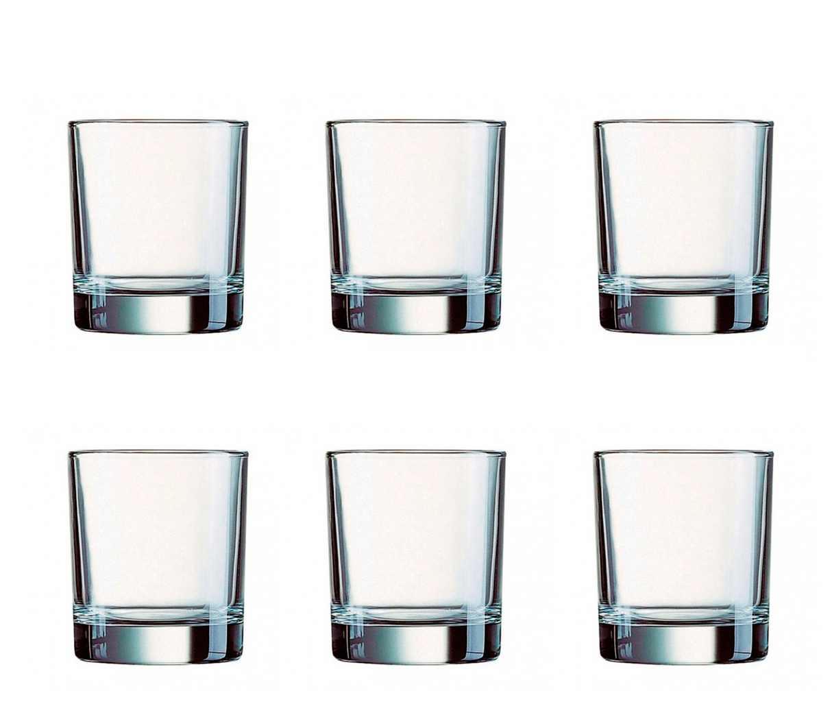 Juego de 6 vasos vidrio 220ml JS-73085 Green Apple