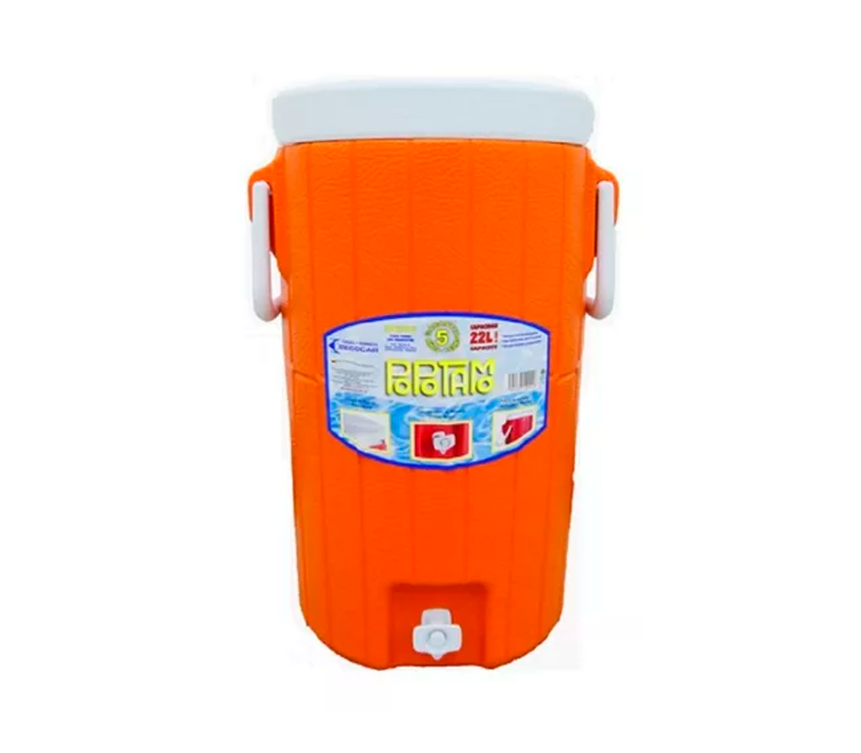 Termo popotamo 22 litros naranja Decocar