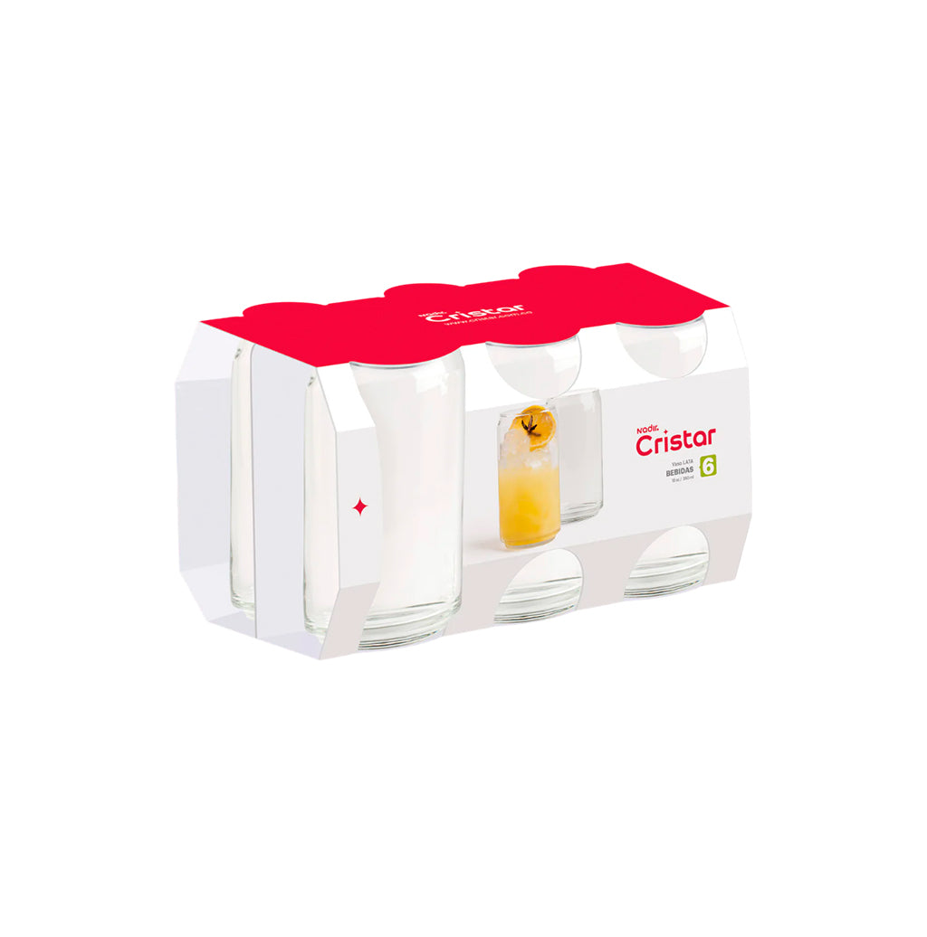 Set de vasos 6 piezas Lata Cristar