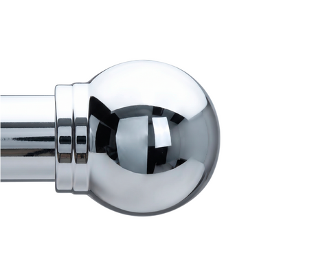 Soporte terminal de tipo esfera cromada 25mm Tauro