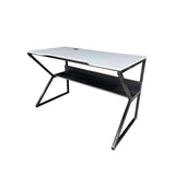 Mesa de computadora en base de metal Mysterious Gray High Glossy Powerfik