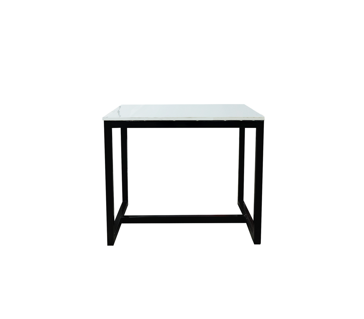 Mesa de centro 39x55cm en base de metal c/tope de mármol peq. Claro Powerfik
