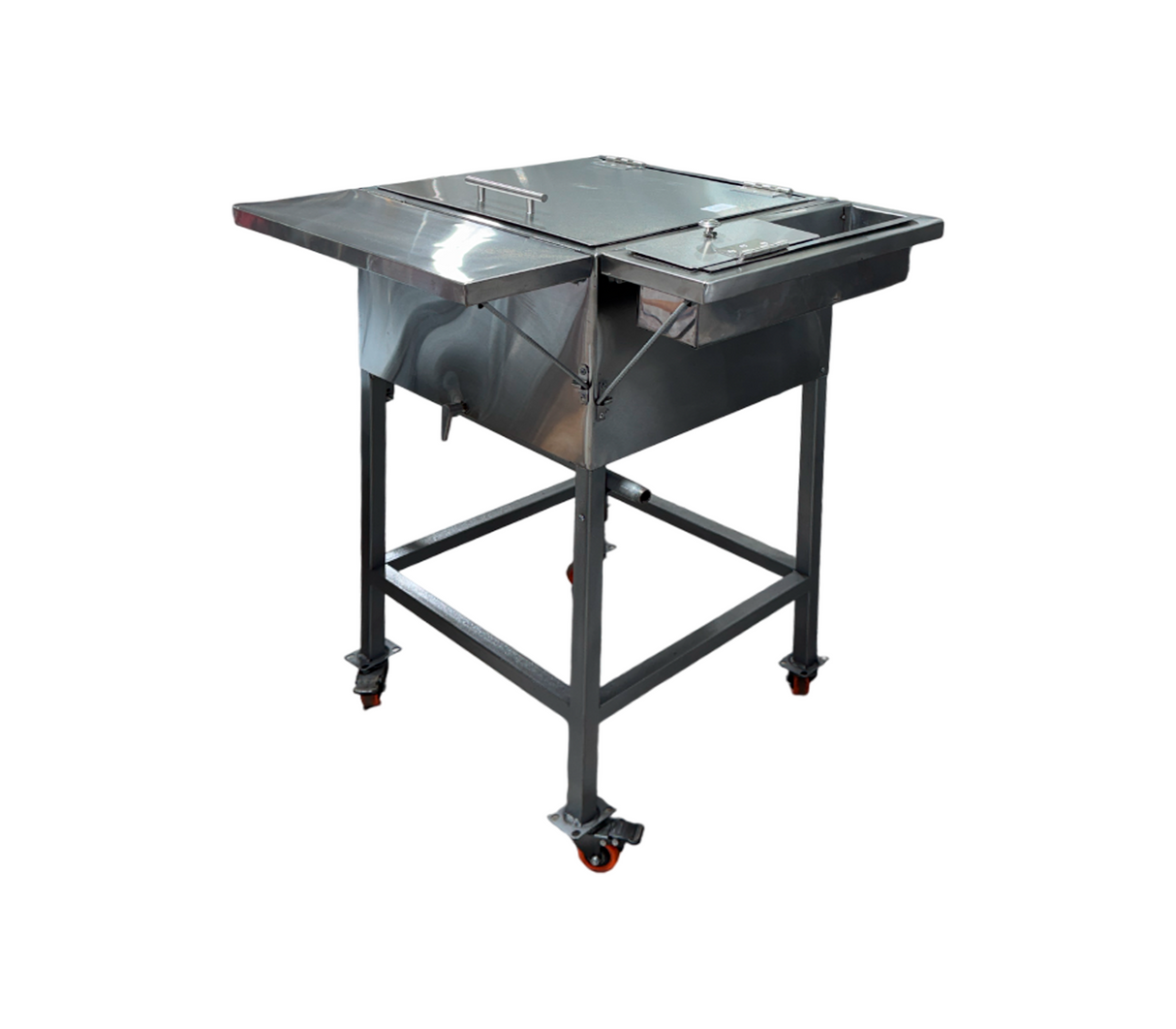 Baño d/maría mesón aux/repollera/salsera forrada c/ruedas Baldirio