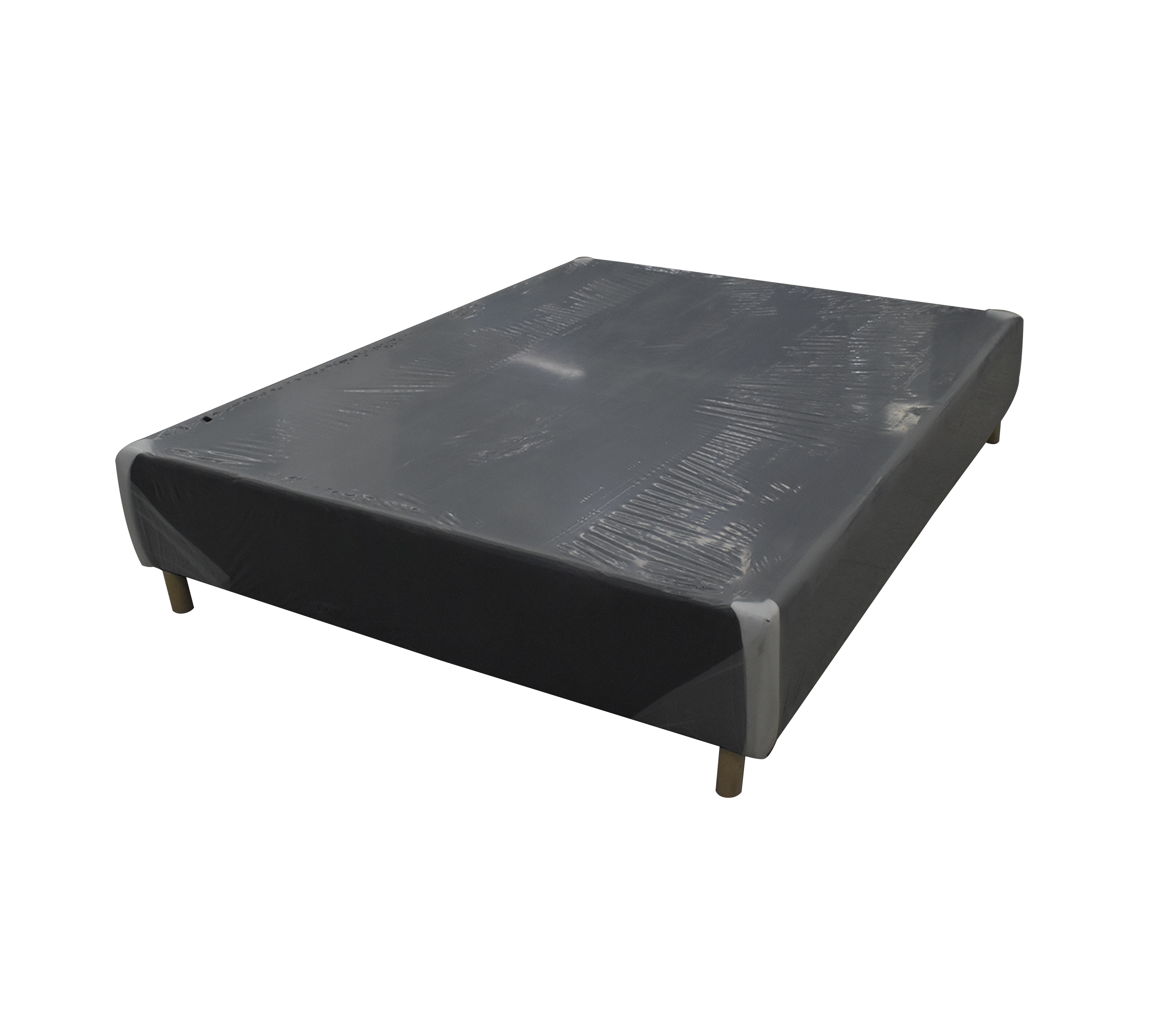 Cama box spring con colchón tela negro 80x200 cm - referencia Mqm-3137271