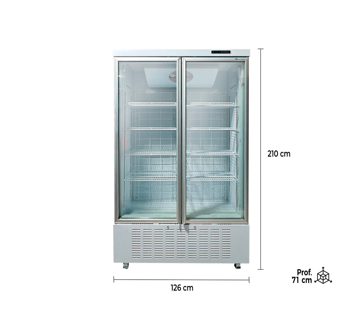 Exhibidor vertical congelador 842 litros Sj-728 2 puertas Sj Electronics