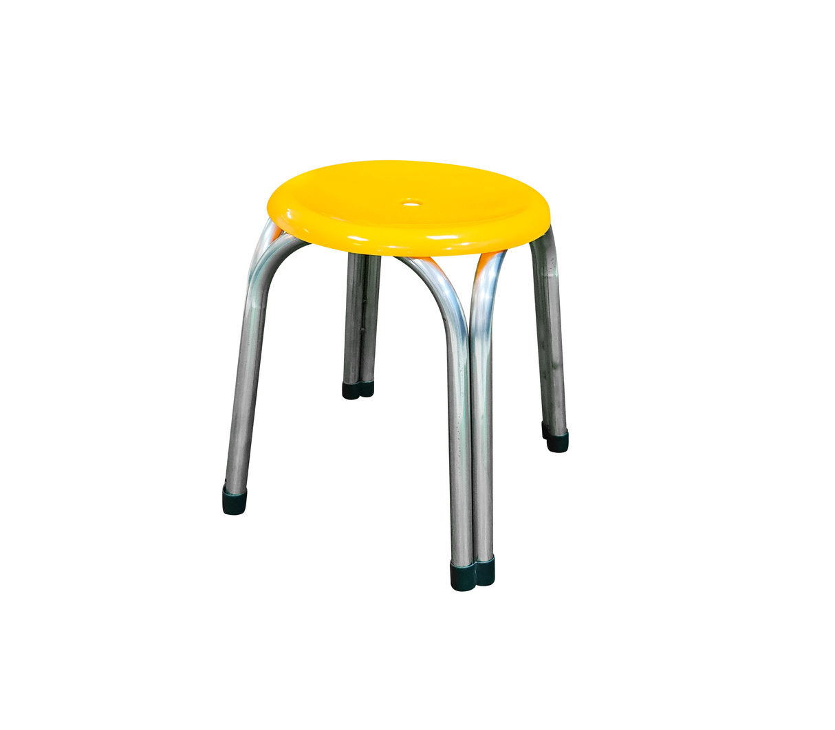 Taburete redondo metal 35 cm naranja Mo Import
