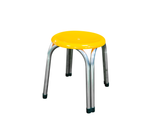 Taburete redondo metal 35 cm naranja Mo Import