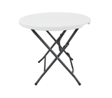 Mesa plegable redonda 73x80x4cm blanca Powerfik